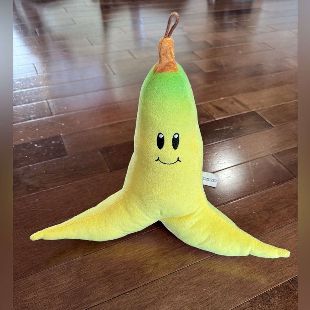 Super Mario Kart Mocchi Mocchi Banana Plush Toy Nintendo 11”